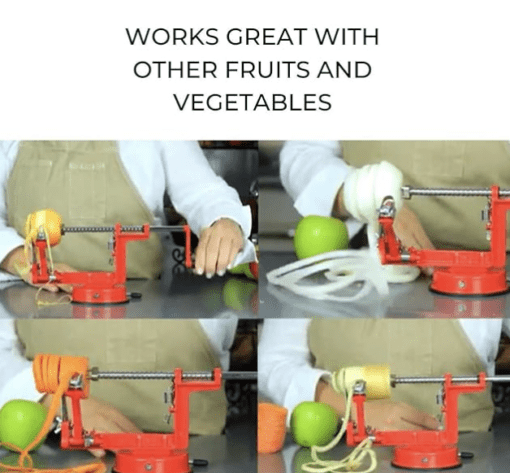 Apple Peeler, Apple Peeler Slicer Corer 3 in 1 Slinky Machine Durable Heavy Duty Die Apple Peelers With Suction base - Image 4